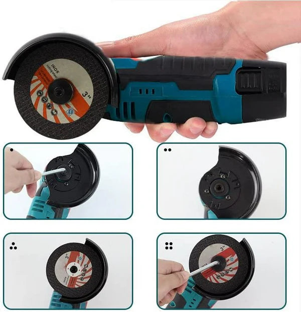 **Mini Polizor Unghiular Electric cu Acumulator,Flex Portabil, 12V, Disc 76MM