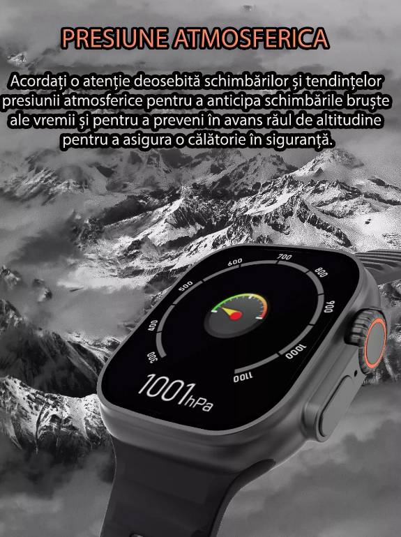 **Ceas Smartwatch 8 Ultra Watch, 2.0" IPS Full Touch, incarcare magnetica, apel Bluetooth, bratara, monitor de sanatate, unisex