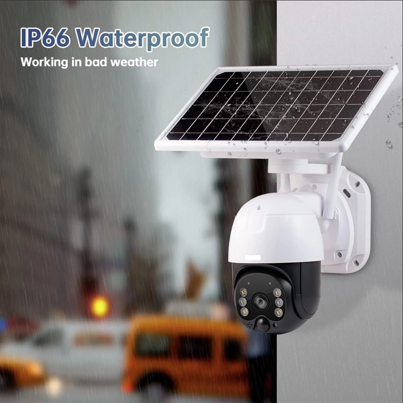 **Camera de supraveghere wireless 5MP cu panou solar si rotire 355°, protectie IP66, infrarosu, WiFi/4G