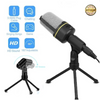 **Microfon profesional Andowl QY-920, vlogging si podcast, Negru