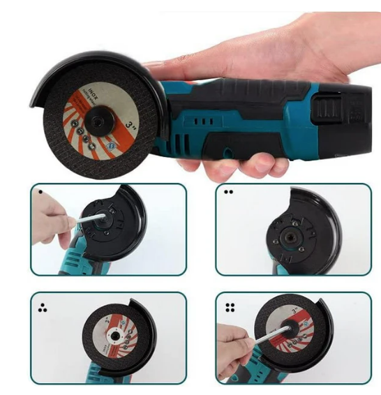 **Mini Polizor Unghiular Electric cu Acumulator,Flex Portabil, 12V, Disc 76MM