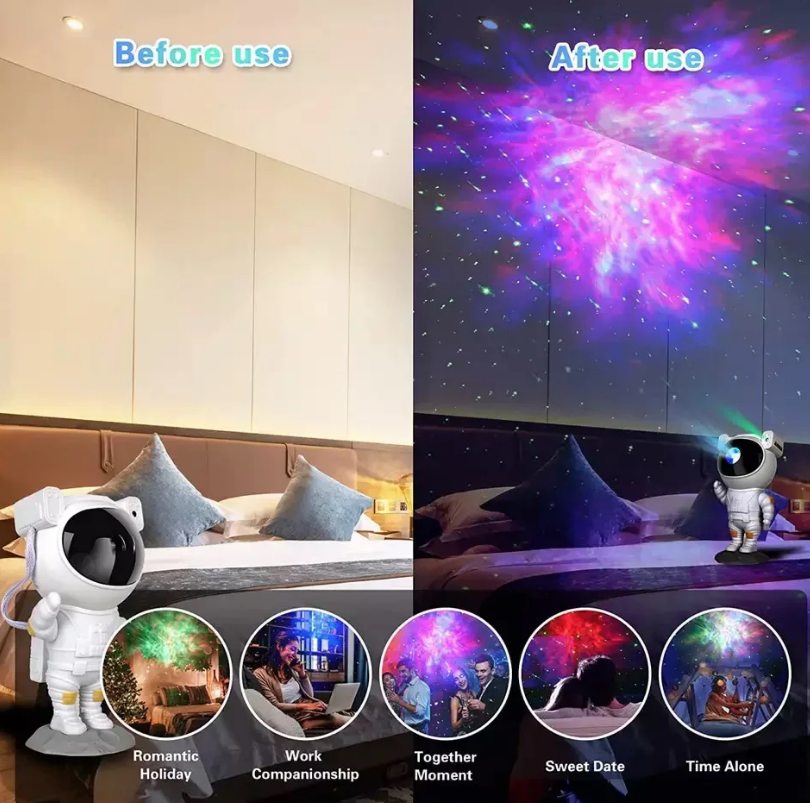 **LAMPA LED CU PROIECTOR GALAXY ASTRONAUT STARRY SKY