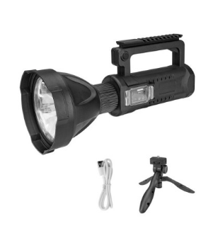 **Lanterna LED, reincarcabila, functie baterie externa, 4 moduri iluminare, trepied inclus