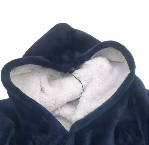 **PATURA CU MANECI STIL HANORAC CU GLUGA SI BUZUNAR HUGGLE HOODIE