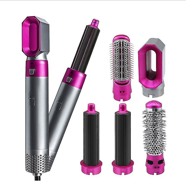 **Ondulator Perie De Coafat 5 In 1 Multifunctionala Hot Air Styler, Multiple Accesorii Incluse + Cadou Coronita Catifea