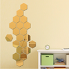 **Set 12 oglinzi acrilice autoadezive decorative forma hexagon, diametru 7, 13, 20 si 23 cm