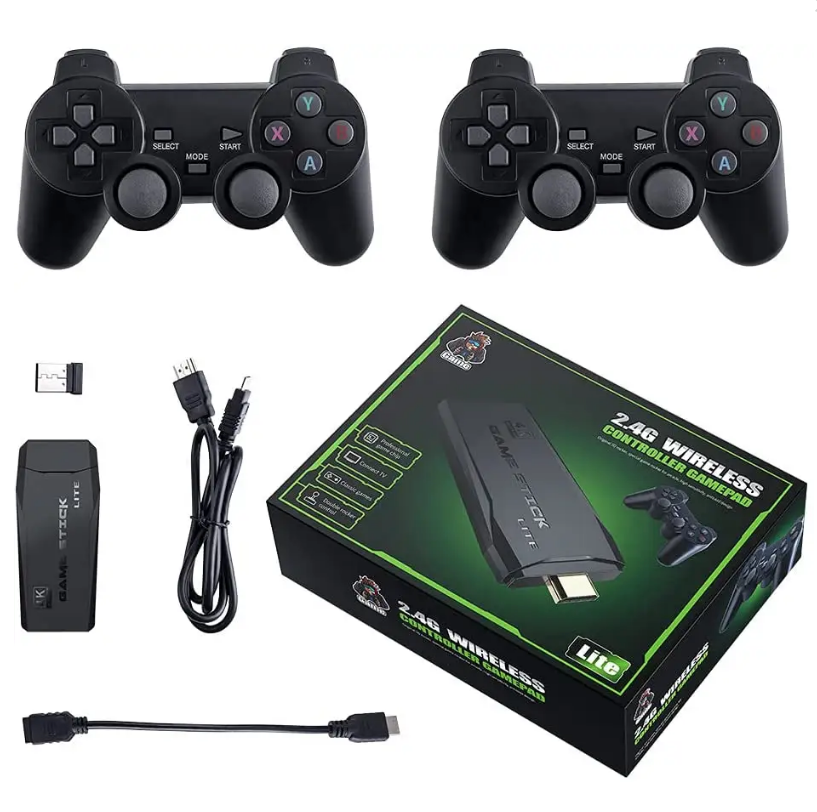 **Consola mini jocuri retro M8 Full HD, 2 controllere wireless 2.4G, HDMI