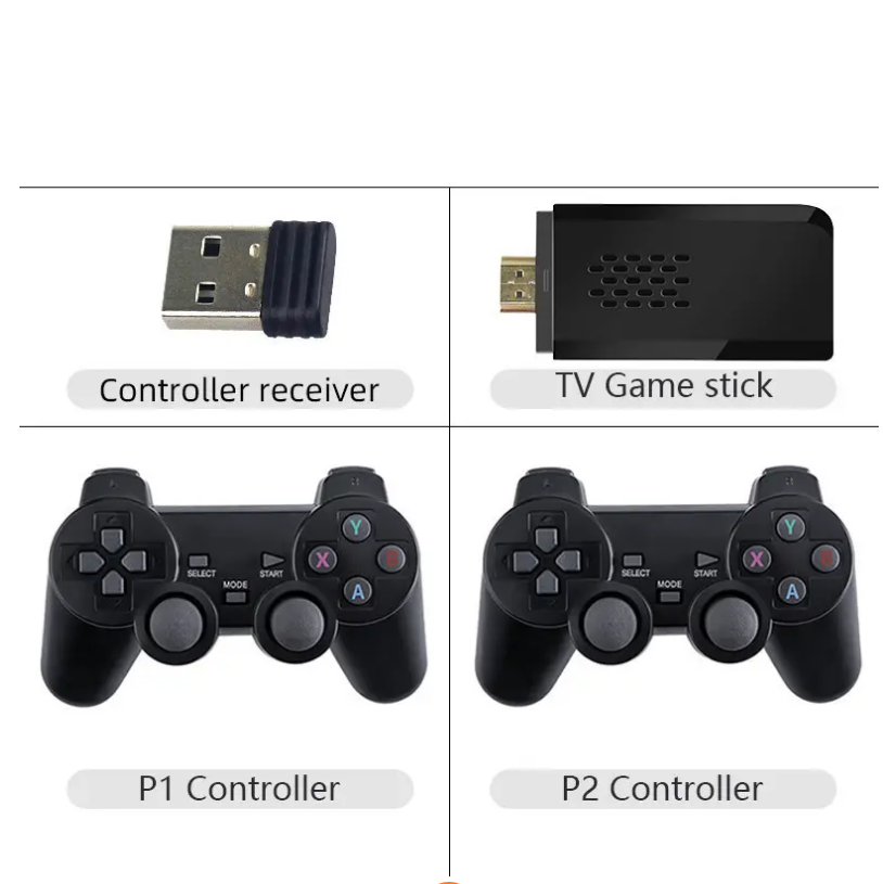 **Consola mini jocuri retro M8 Full HD, 2 controllere wireless 2.4G, HDMI