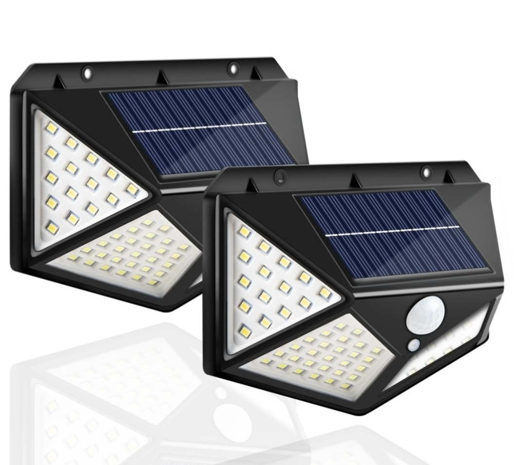 Set 4 Lampi Solare 100 LED UltraBRIGHT cu kit de prindere CADOU