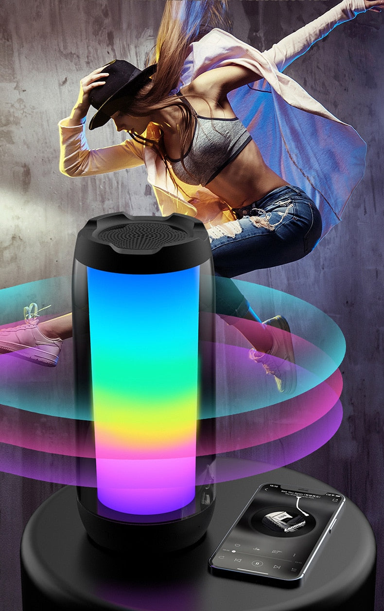 Boxa LED Bluetooth Smart Sound Stereo Party Subwoofer NEON AUX + USB + CARD