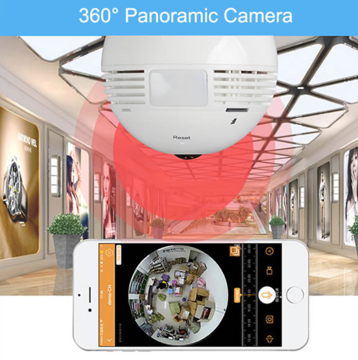 Camera de supraveghere in bec - IP Wireless HD 960P Panoramica 360 grade