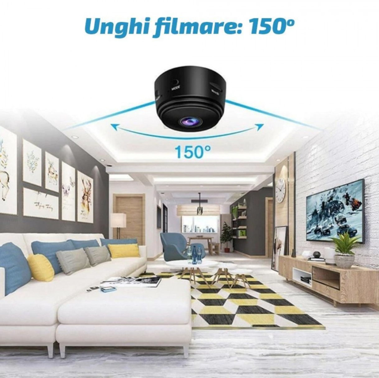 '- Mini camera de supraveghere cu WIFI 1080p