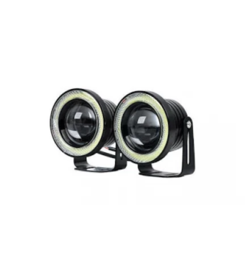 '- Set 2 proiectoare auto cu LED Angel Eyes, 76 mm, lumina alba