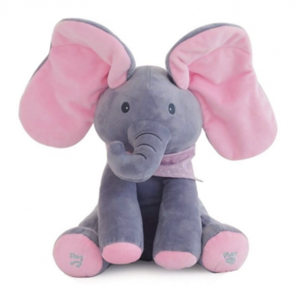 '- Elefant interactiv din plus - vorbeste, canta si flutura urechile - Peek a Boo