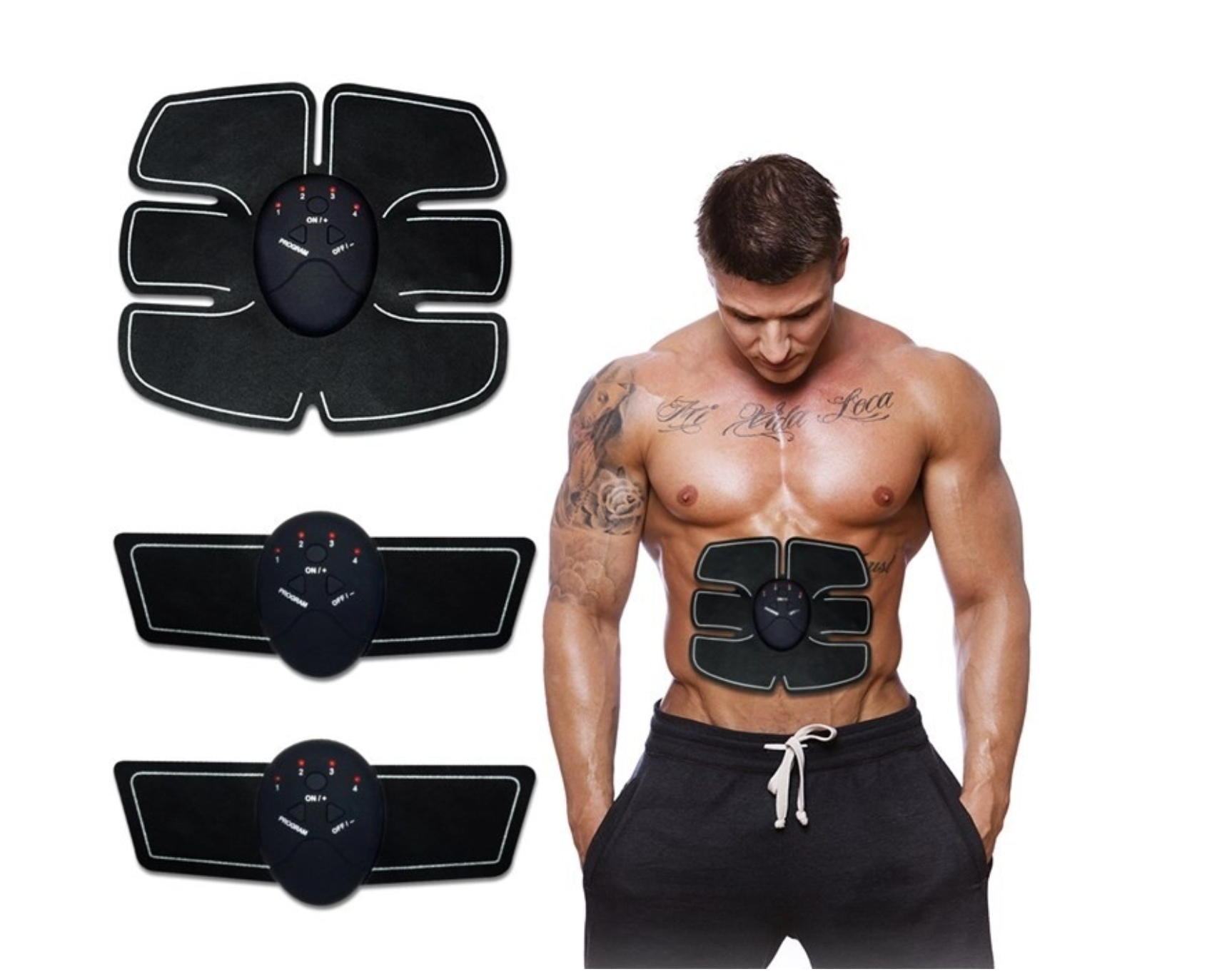 '- Aparat de electrostimulare musculara SIX PACK EMS MOBILE GYM