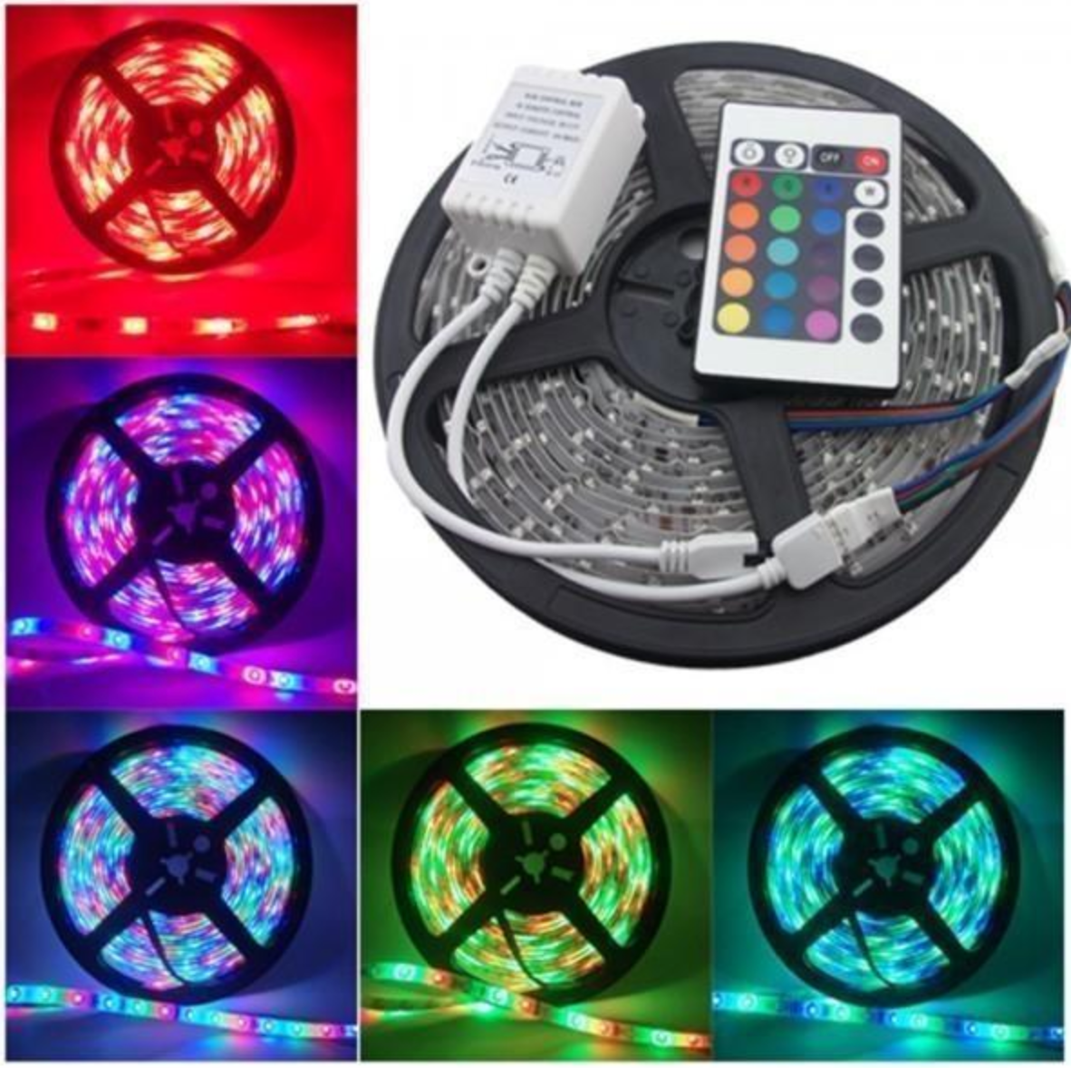 '- Set 3 x Banda LED RGB multicolor cu telecomanda 5 metri