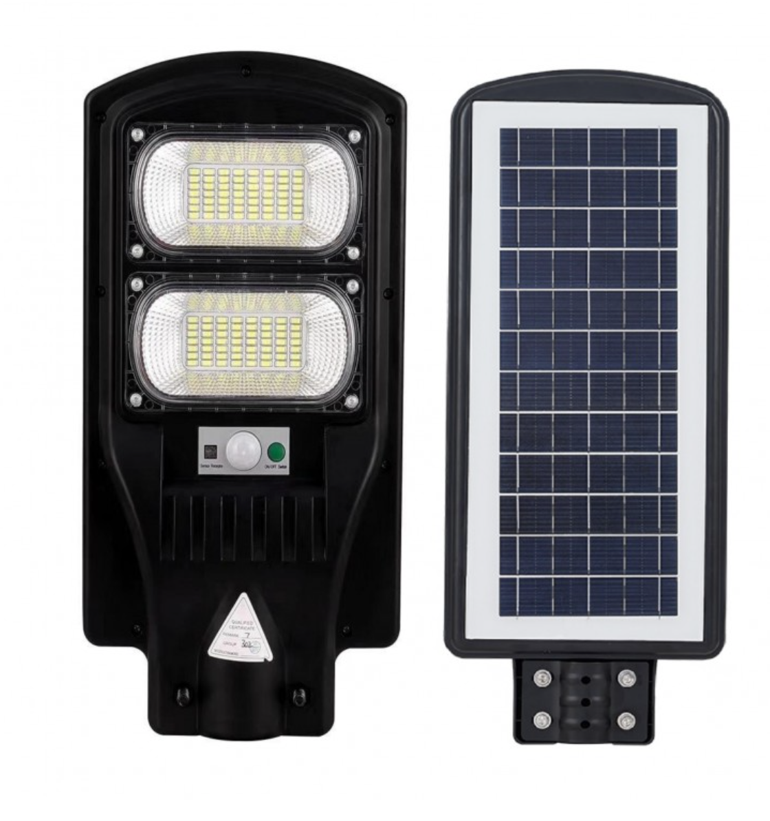 Lampa Stradala LED Cu Incarcare Solara, 4U®, 100W, Senzor Miscare, Acumulator Intern, Telecomanda