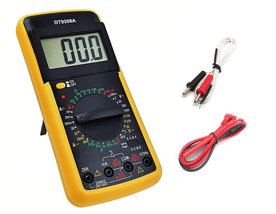 '- Multimetru digital cu sonda de temperatura, DT9208A