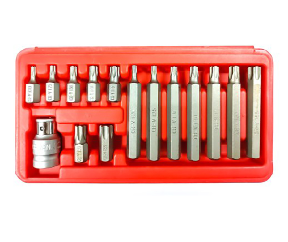 '- Set capete biti Torx H10, 15 piese