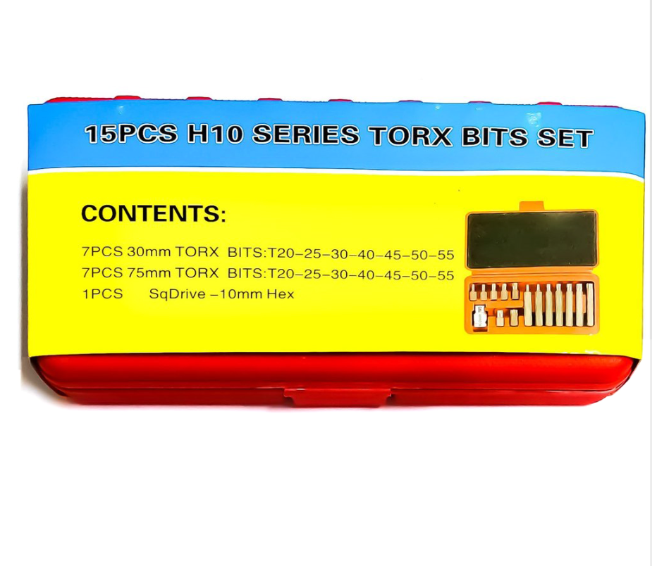 '- Set capete biti Torx H10, 15 piese