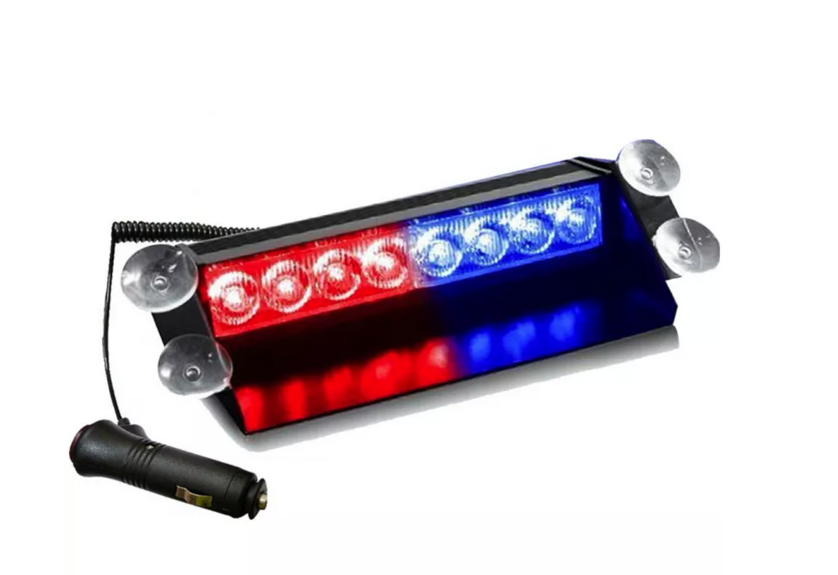 ' STROBOSCOP LED AUTO HB803C, 6 MODURI, ROSU SI ALBASTRU Bilioner.ro