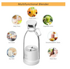 NOU : Mini Blender Electric, Incarcare Wireless, Portabil, Multifunctional, Curatare Usoara, Capacitate 350ml, 4 Lame 3D, Alb