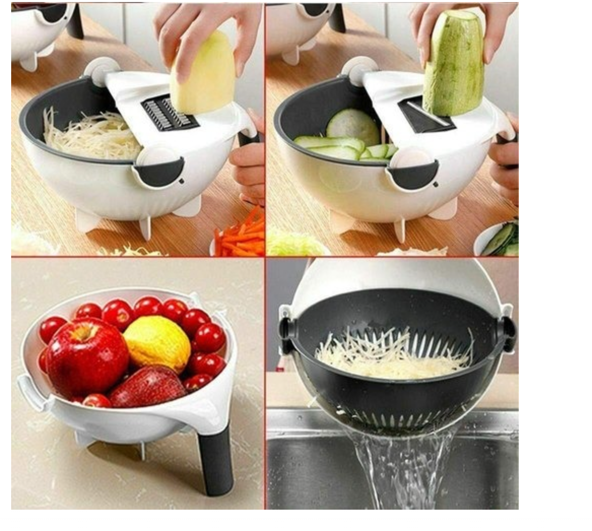 NOU: Feliator de legume cu strecurator, Vet Basket Vegetable Cutter