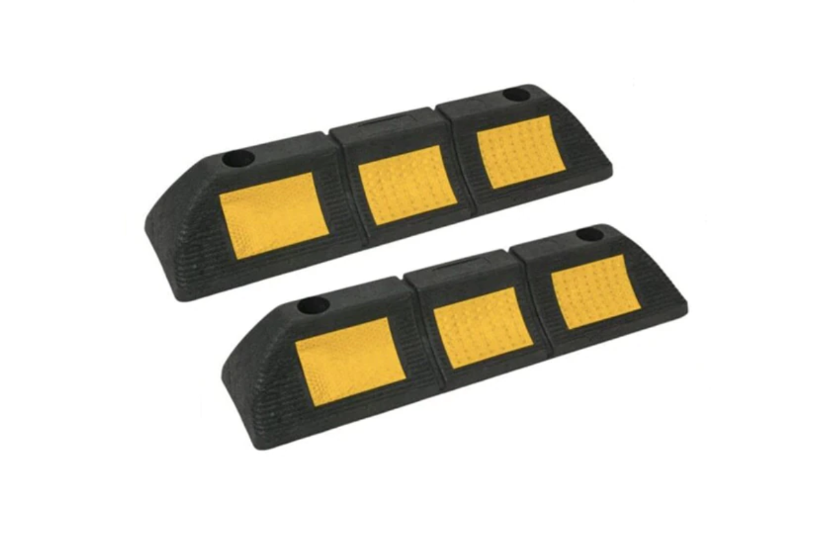 NOU: Set 2x Opritoare Roti Auto Pentru Parcare Reflectorizant DELINY, 48 cm, Negru/Galben