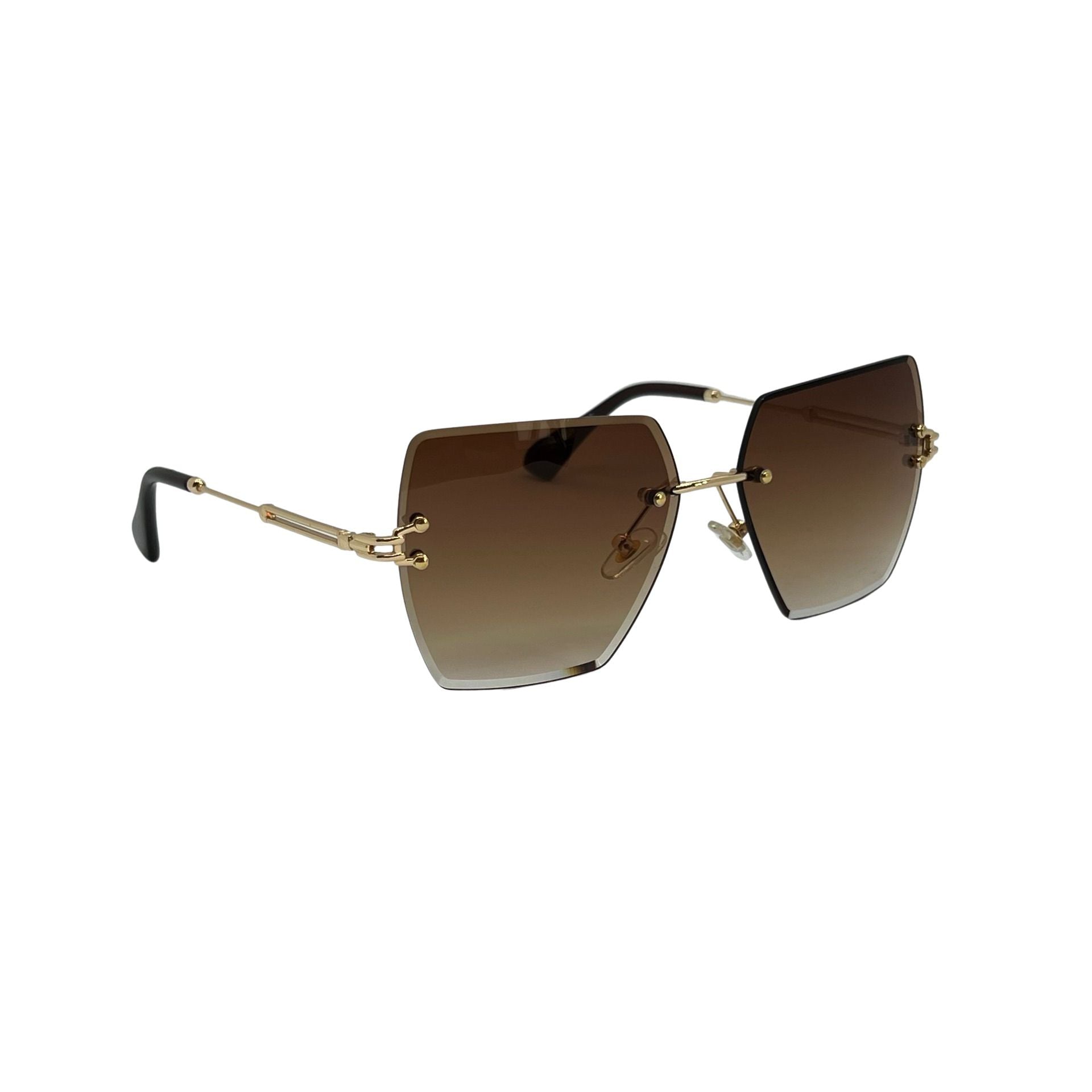 Ochelari de soare unisex, policarbonat, maro, MS3007