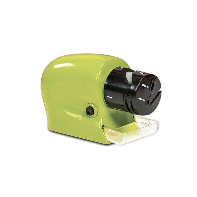 Aparat electric de ascutit cutite, Verde, baterii