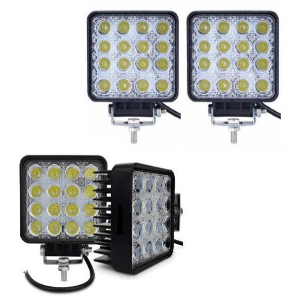 Set 4 proiectoare 16 LED 48W auto OFF-ROAD, IP 67