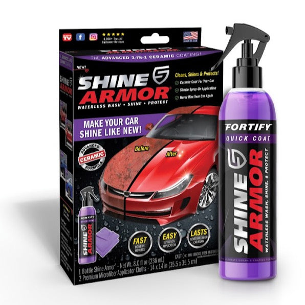 Kit ceara lichida Shine Armor Ceramic Wax + Laveta din microfibra