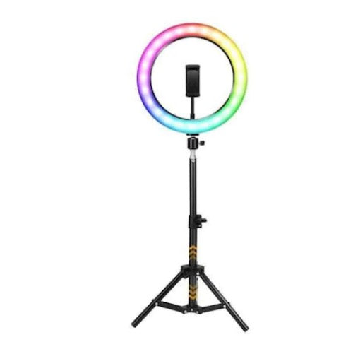 Lampa selfie RGB, diametru 26 cm, inaltime 180 cm