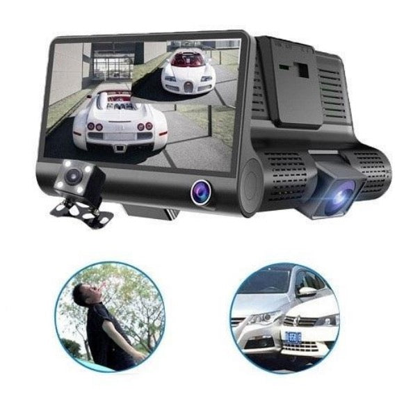 Camera auto 3 in 1 Full HD 1080p, fata, spate, interior, 5 mpx, Unghi 170 grade