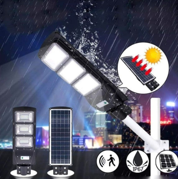 Lampa solara stradala 60W cu telecomanda + cadou stalp