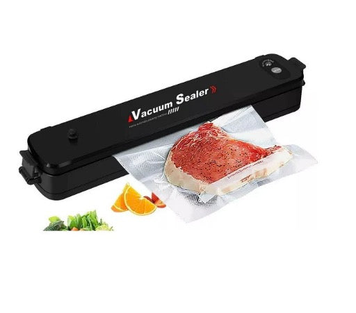 Aparat de vidat pungi - Vacuum Sealer negru + 5 pungi CADOU