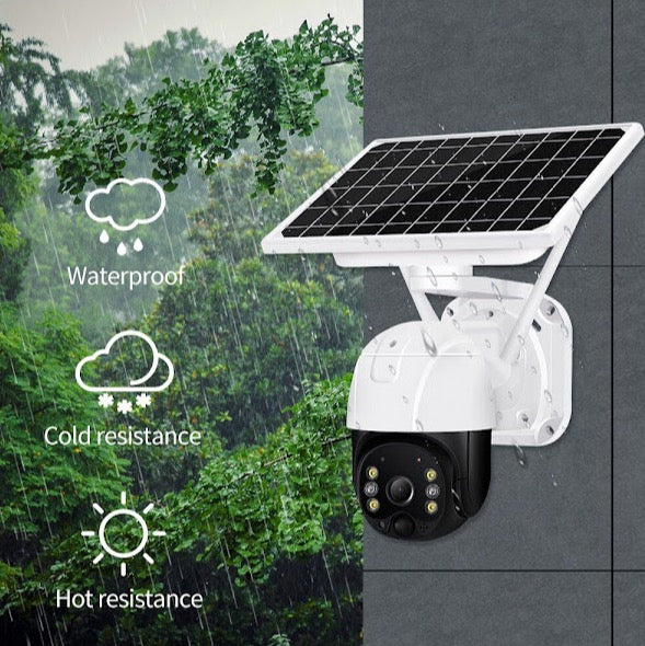 Camera de supraveghere, wireless, cu panou solar, 1080p, WiFi, infrarosu