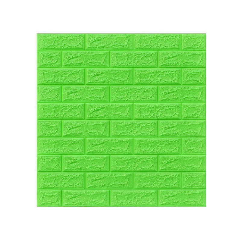 1 x VERDE Tapet 3D Autoadeziv, Design Caramida, Rezistent La Apa, Usor De Curatat, Dimensiuni 77x70cm