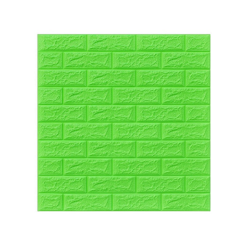 Set 5 x VERDE Tapet 3D Autoadeziv, Design Caramida, Rezistent La Apa, Usor De Curatat, Dimensiuni 77x70cm