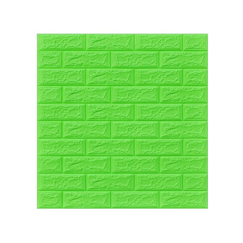 Set 15 x VERDE Tapet 3D Autoadeziv, Design Caramida, Rezistent La Apa, Usor De Curatat, Dimensiuni 77x70cm